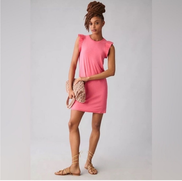Nation‎ Ltd Elliot Ruffle Dress In Pink - Picture 1 of 12